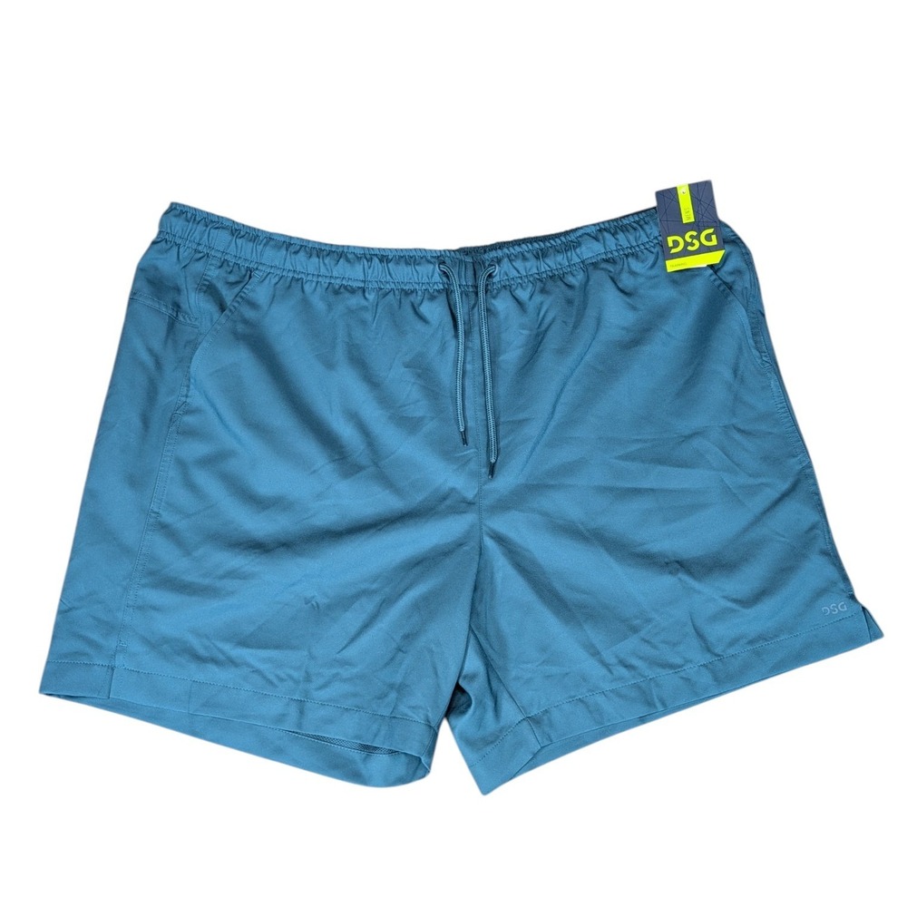 DSG Mens Rec Short 2XL Teal Blue Relaxed Fit 6 Inch Inseam Training Gym NWT